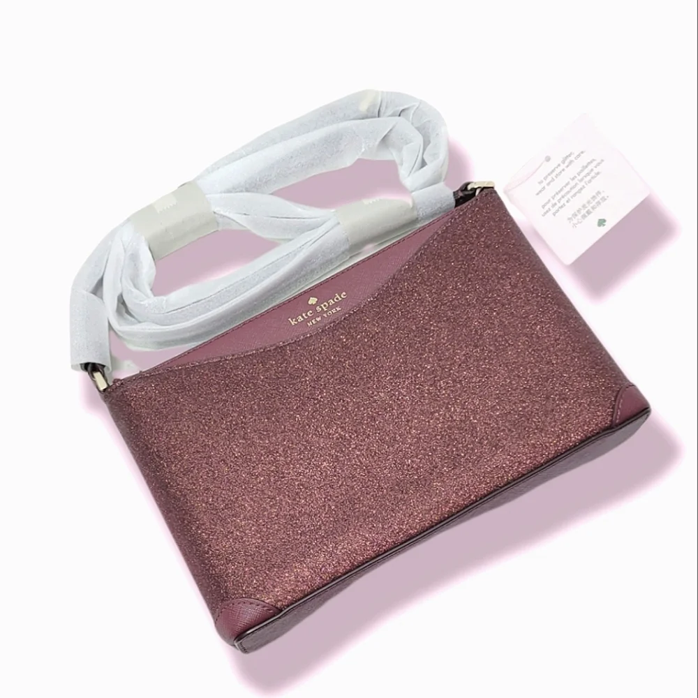 Kate Spade Shimmy Glitter Deep Nova Fabric Crossbody